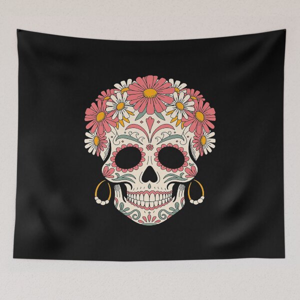 Item preview, Floral Sugar Skull Day of the Dead Dia De Muertos Gift Women designed and sold by GaryBellcvbnb.