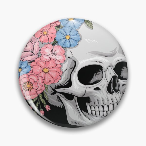 Item preview, Floral Sugar Skull Rose Flowers Mycologist Gothic Goth 45 designed and sold by GaryBellcvbnb.