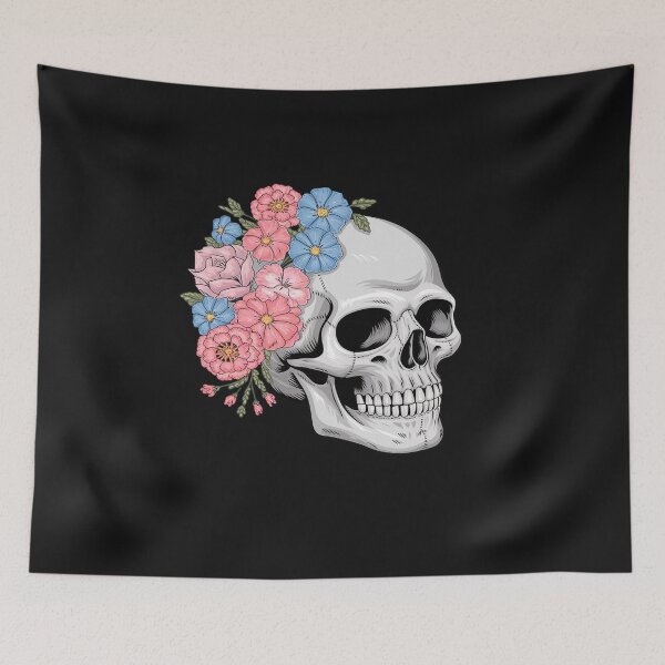 Item preview, Floral Sugar Skull Rose Flowers Mycologist Gothic Goth 45 designed and sold by GaryBellcvbnb.