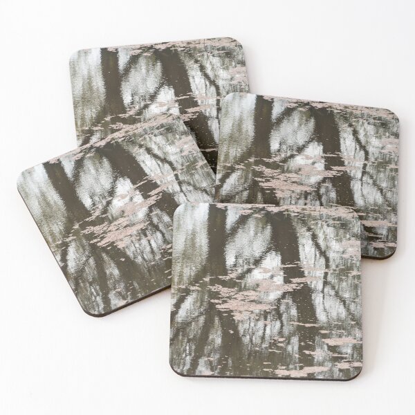 Item preview, Autumnal Swamp Reflections with Pink Aquatic Plants designed and sold by Georgia Mizuleva.