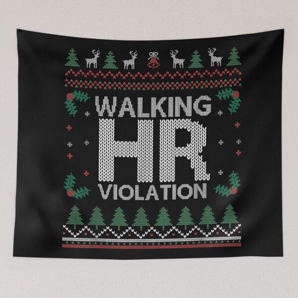 Item preview, Walking HR Violation - The Ultimate Funny Office Ugly Christmas Sweater designed and sold by RannaHile.