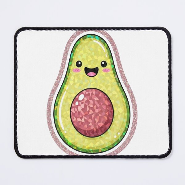 Item preview, Cute Kawaii Avocado Sticker with Glitter Outline designed and sold by GlimmerFriends.
