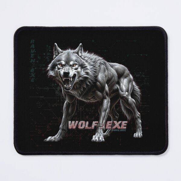 Item preview, WOLF.EXE – Primal Code, Digital Wolf from a Disrupted System designed and sold by CrisMor-Art.