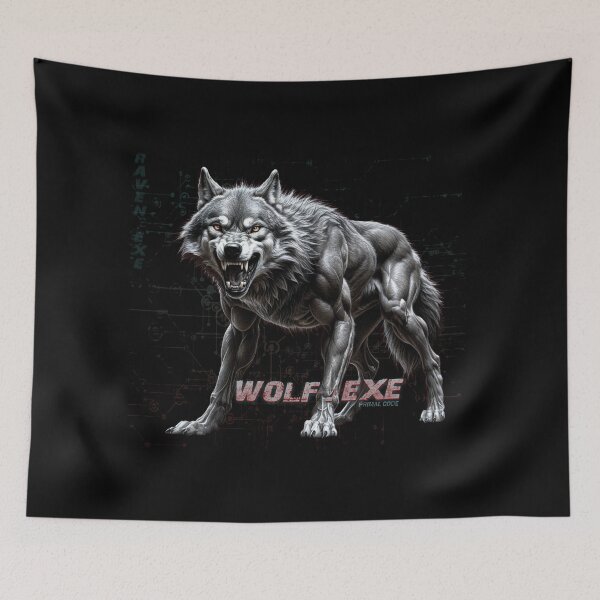 Item preview, WOLF.EXE – Primal Code, Digital Wolf from a Disrupted System designed and sold by CrisMor-Art.