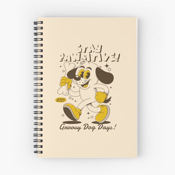 Item preview, Retro Groovy Dog Cartoon Stay Pawsitive designed and sold by adipra.
