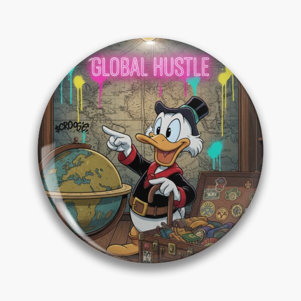 Item preview, Scrooge McDuck Global Hustle World Domination Map designed and sold by GEK-NERD.