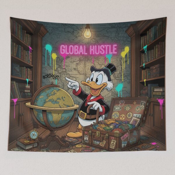 Item preview, Scrooge McDuck Global Hustle World Domination Map designed and sold by GEK-NERD.