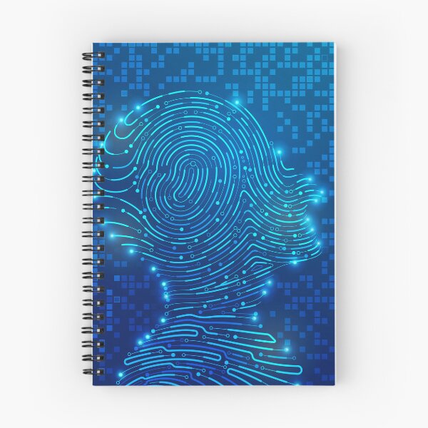 Item preview, deep learning or machine learning, graphic of artificial intelligence  combined with circuit board designed and sold by NiamLab.