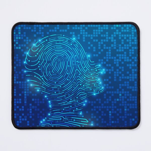 Item preview, deep learning or machine learning, graphic of artificial intelligence combined with circuit board designed and sold by NiamLab.