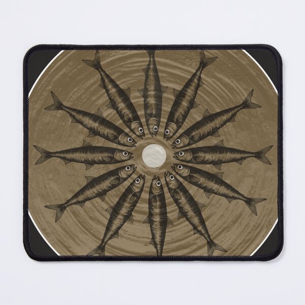Item preview, Brown Sardine Circle Weird Fish Art designed and sold by TackyTime.