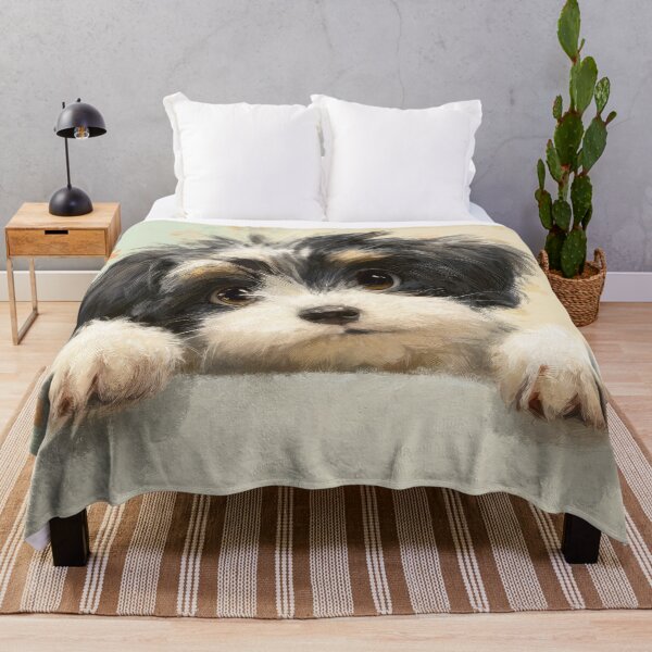 Item preview, Havanese Dog Peeking over Wall 01 designed and sold by Elisabeth Lucas.