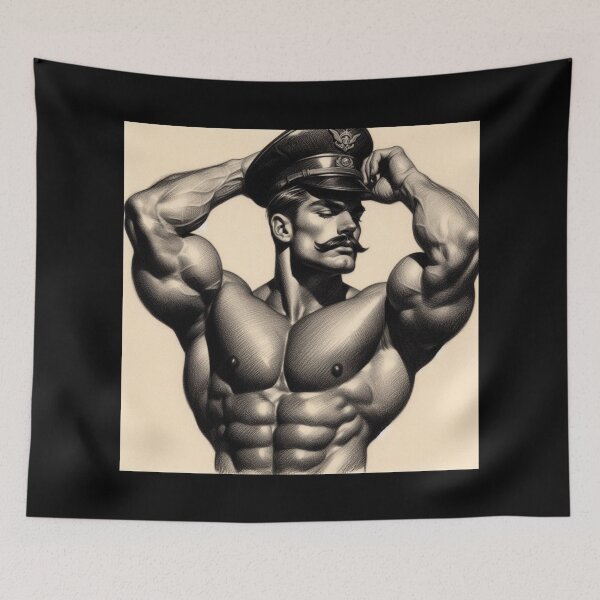 Item preview, Limited Edition Maverick: What A Man Gay Leather Wallart Military Daddy Graphic Design designed and sold by ItsAKinkThing.