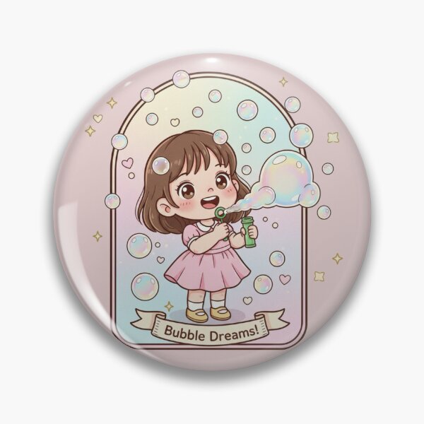 Item preview, Bubble Dreams! Cute Kawaii Girl Blowing Bubbles - Pastel Aesthetic designed and sold by Tidarat-27.