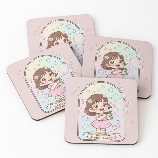 Item preview, Bubble Dreams! Cute Kawaii Girl Blowing Bubbles - Pastel Aesthetic designed and sold by Tidarat-27.