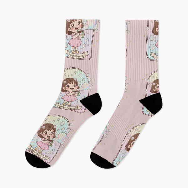 Item preview, Bubble Dreams! Cute Kawaii Girl Blowing Bubbles - Pastel Aesthetic designed and sold by Tidarat-27.