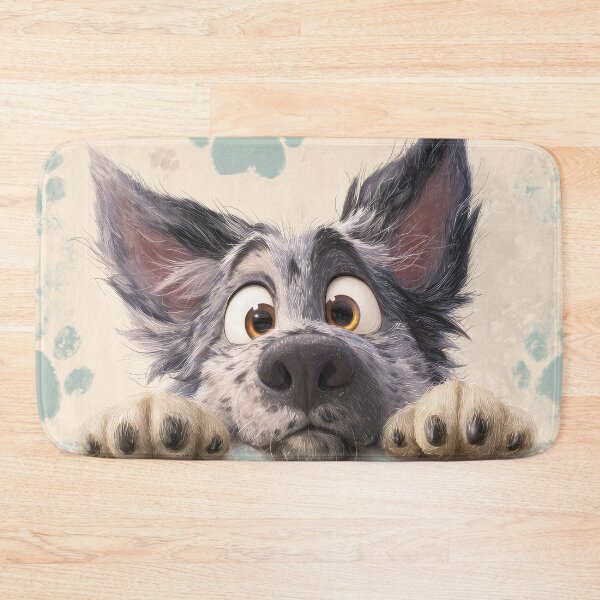 Item preview, Keeshond Peeking over Wall 01 designed and sold by Elisabeth Lucas.