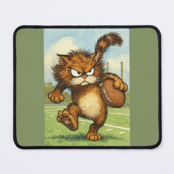 Item preview, Angry Cat Plays Football designed and sold by Tridentulus.