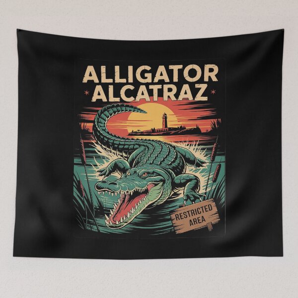 Aperçu de l'œuvre Mème Alligator Alcatraz Alligator Alcatraz Hommes créée et vendue par AquaKiev.