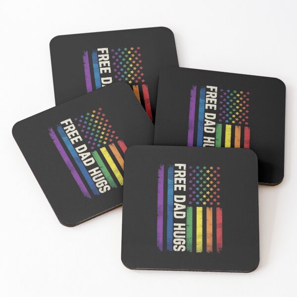 Item preview, Free Dad Hugs America Flag LGBT Gay Pride For Daddy designed and sold by TAYLOROUSDALE.