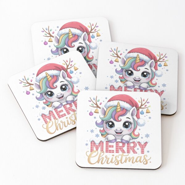 Item preview, Pastel Rainbow Christmas Unicorn designed and sold by CrystalCove11.
