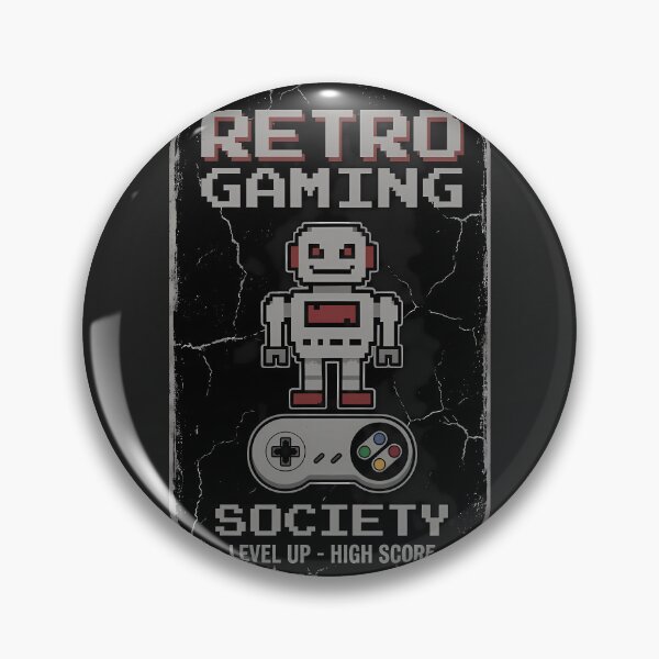 Item preview, Retro Gaming Society | Pixel Robot & Classic Controller Vintage Gamer Design designed and sold by RogueWeave.