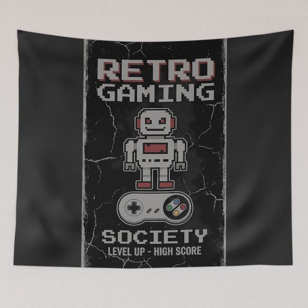 Item preview, Retro Gaming Society | Pixel Robot & Classic Controller Vintage Gamer Design designed and sold by RogueWeave.