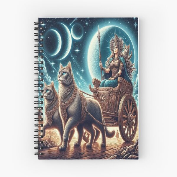 Item preview, Norse goddess, Freyja on her cart with her cats designed and sold by Jonrir-Seidr.