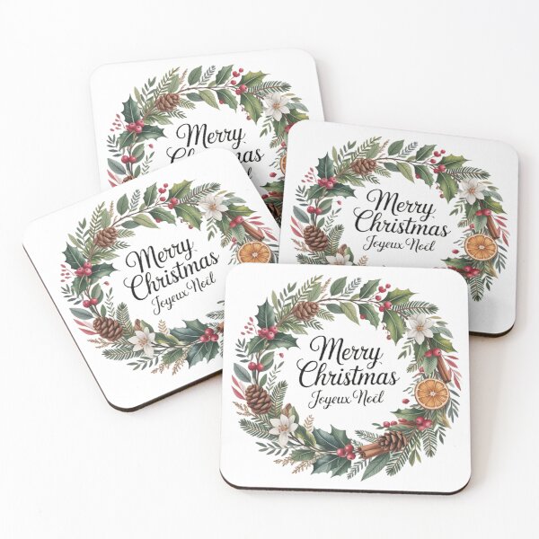 Item preview, Traditional Christmas Wreath – Merry Christmas designed and sold by Serge-Design.