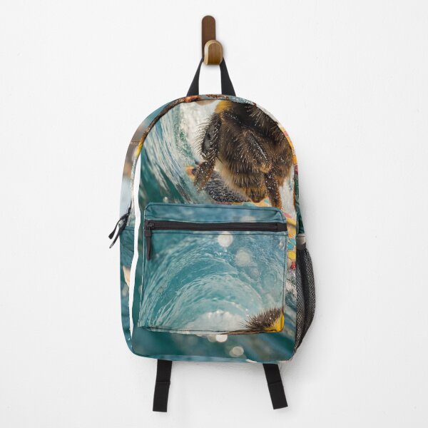 Item preview, Smiling Bee Rides the Waves at Mavericks designed and sold by Tridentulus.