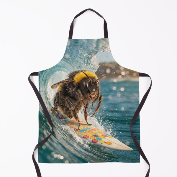 Item preview, Smiling Bee Rides the Waves at Mavericks designed and sold by Tridentulus.