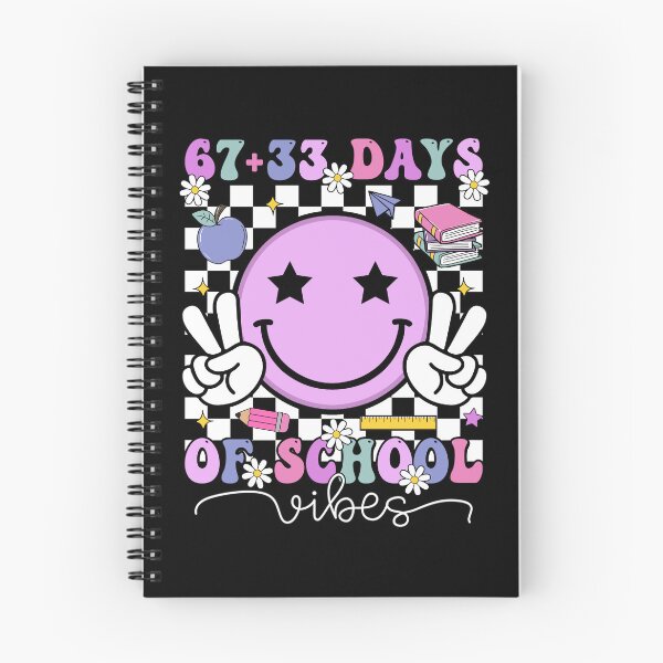 Item preview, 67+33 Days of School Vibes Groovy Smile Face Six Seven 100 Days designed and sold by AnitaBice.