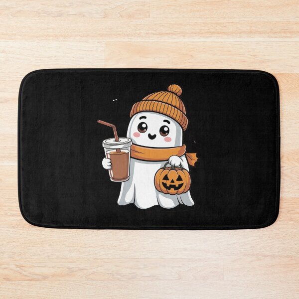 Item preview, Ghost Drinking Coffee Halloween Ghost Ice Coffee designed and sold by LinlinsDemons.