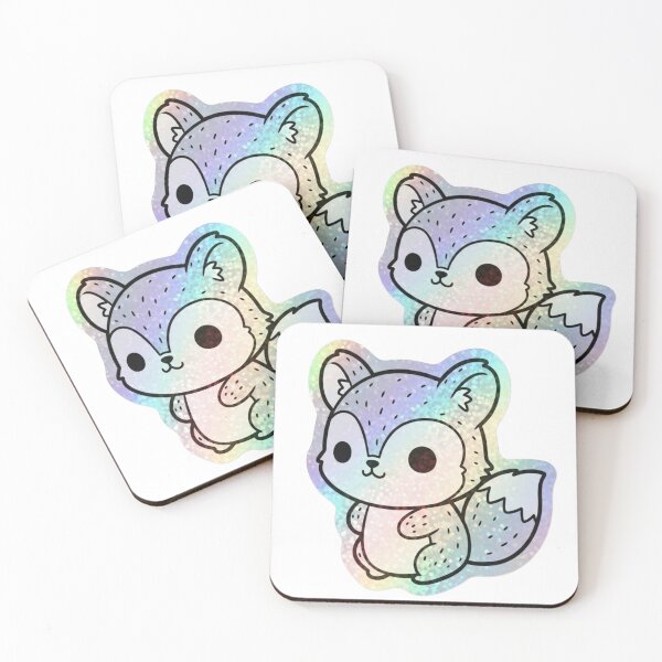 Item preview, Cute Holographic Kawaii Fox Sticker designed and sold by GlimmerFriends.