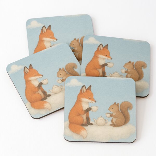 Item preview, Fox and Squirrel Tea Party on Cloud designed and sold by Sakurafu21.
