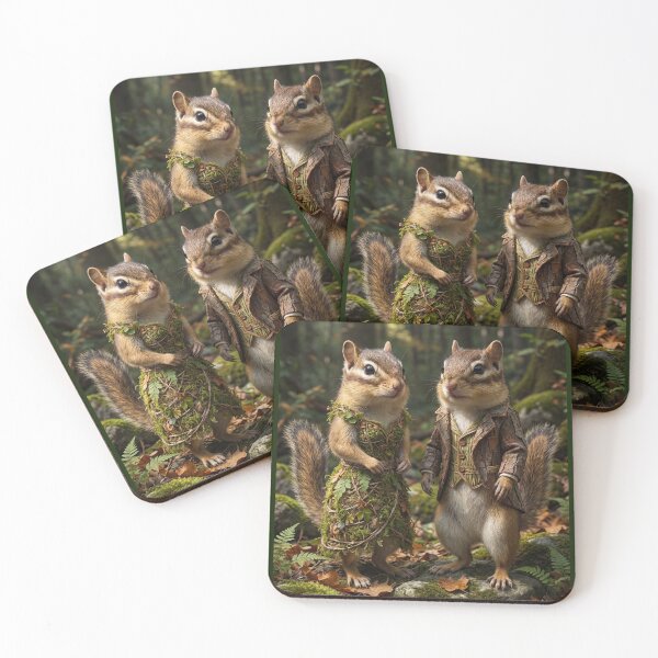 Item preview, Dapper Chipmunk Couple in the Woods designed and sold by Tridentulus.