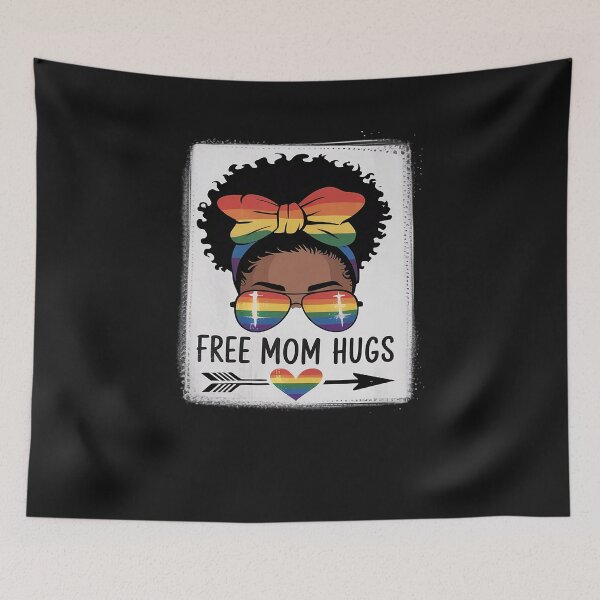 Item preview, Free Mom Hugs Messy Bun Lgbtq Lgbt Pride Month Black Women designed and sold by TAYLOROUSDALE.