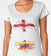 Englisch angebaut mit simbabwischen Wurzeln Geschenk für Simbabwe von Simbabwe - Simbabwe Flagge in Wurzeln Frauen Premium T-Shirts