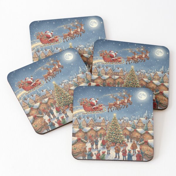 Item preview, Moonlit Christmas Market Magic designed and sold by Dream Bloom Gallery.