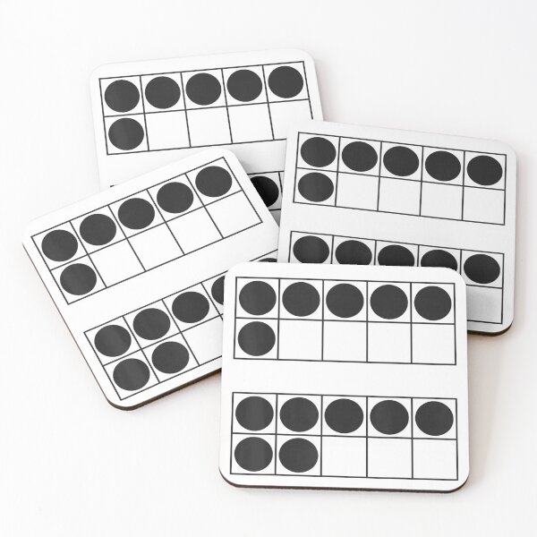 Item preview, Math Ten Frame Graphic Showing Six and Seven Circles Visually designed and sold by HuserPiri.