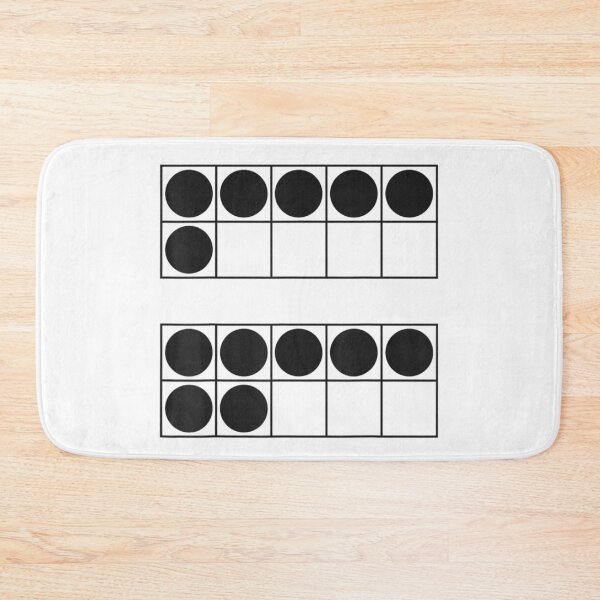 Item preview, Math Ten Frame Graphic Showing Six and Seven Circles Visually designed and sold by HuserPiri.