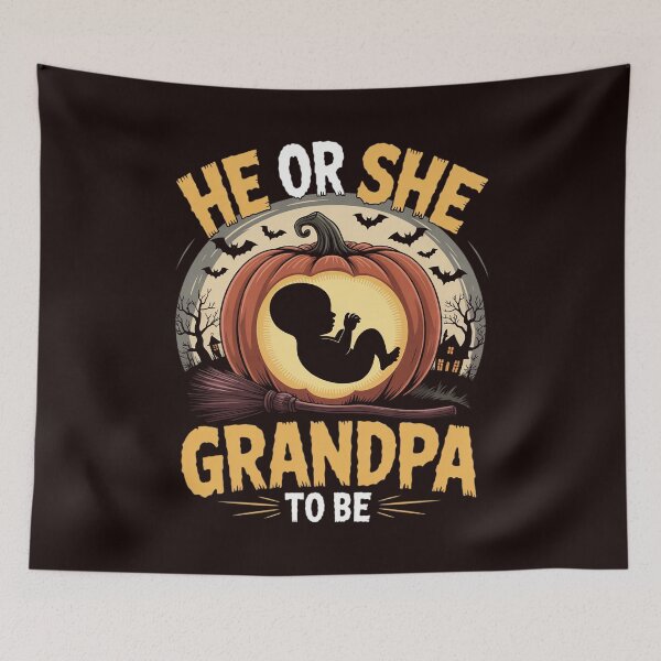 Item preview, Halloween Gender Reveal He or She Grandpa To Be Pumpkin designed and sold by hettingerchaim.