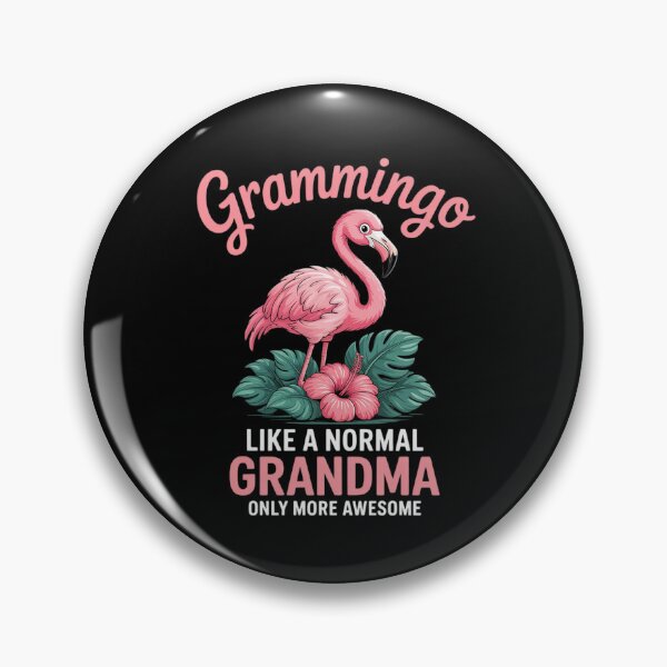 Item preview, Grammingo Like An Grandma Only Awesome Floral Flamingo  designed and sold by MarryIsMonth.