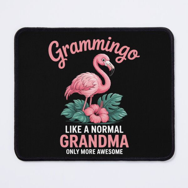 Item preview, Grammingo Like An Grandma Only Awesome Floral Flamingo  designed and sold by MarryIsMonth.