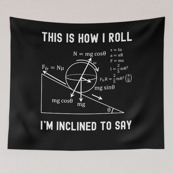 Item preview, Funny Nerdy This is How I Roll I'm Inclined to Say Physics Science Teacher White Text designed and sold by MathWare MathClips.