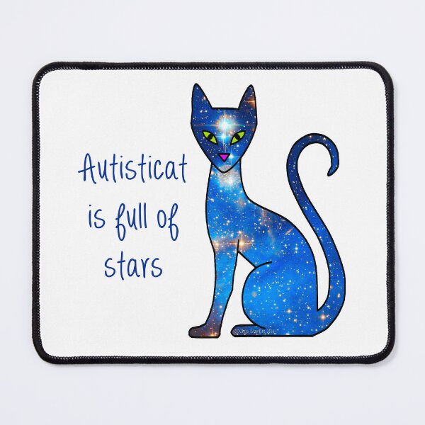 Item preview, Autisticat is Full of Stars designed and sold by Starfire Studio.