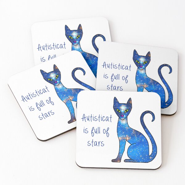 Item preview, Autisticat is Full of Stars designed and sold by Starfire Studio.