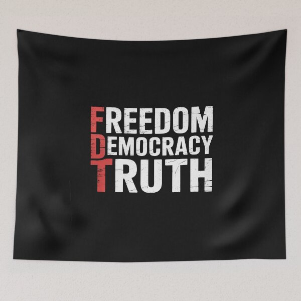 Item preview, Freedoms Democracy Truth Funny - Foxtrots Delta Tangos Tee Premium designed and sold by TAYLOROUSDALE.