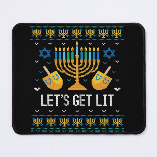 Item preview, Let's Get Lit Jewish Humor Funny Gift Hanukkah designed and sold by Moxizz.