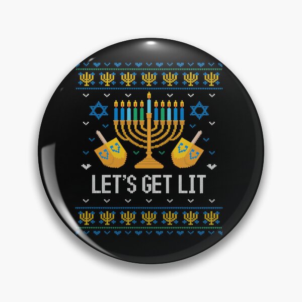 Item preview, Let's Get Lit Jewish  Humor Funny Gift Hanukkah designed and sold by Moxizz.
