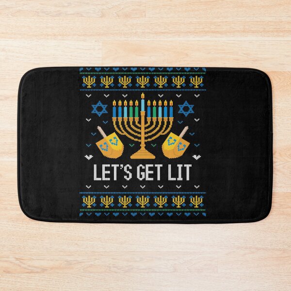 Item preview, Let's Get Lit Jewish  Humor Funny Gift Hanukkah designed and sold by Moxizz.